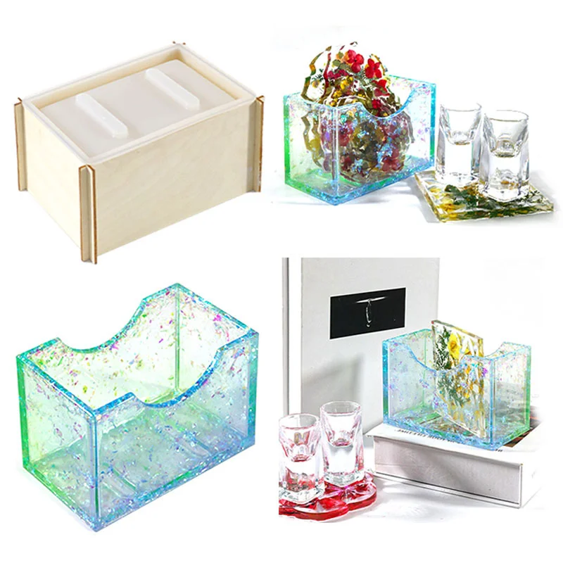 Cup Mat with Cup Mat Storage Rack Silicone Mold
