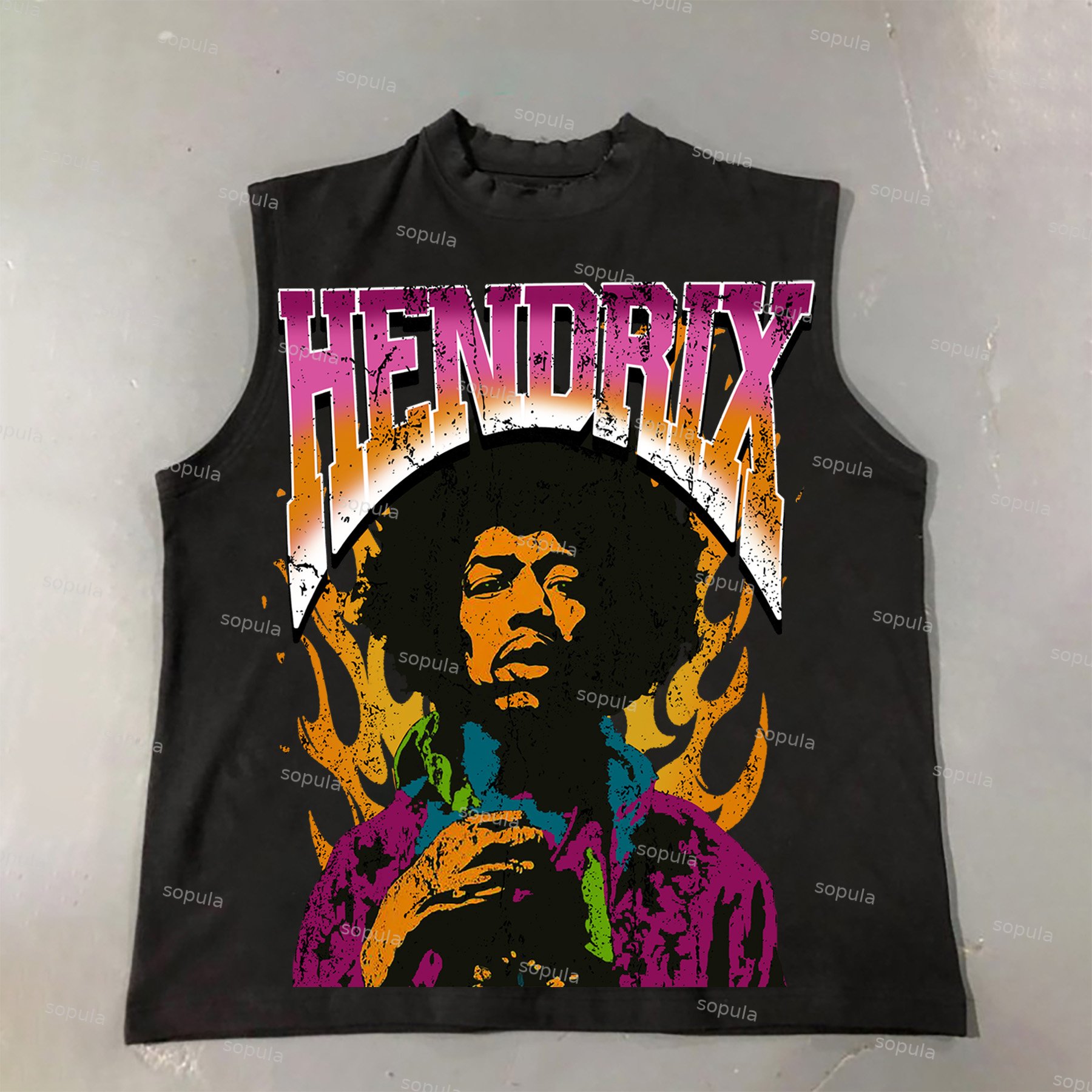 Sopula Jimi Hendrix Print Cotton Tank Top - Sopula｜Premium Graphic Tees & Graphic Clothing
