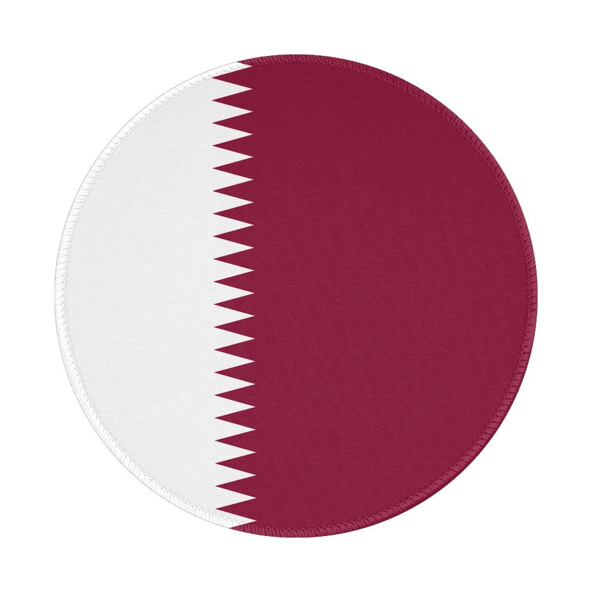 Qatar Flag Non-Slip Rubber Round Mouse Pad