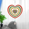 DIY Diamond Painting Double-sided Rotatable Heart Hanging Wind Chime Suncatcher Hanging Kit
