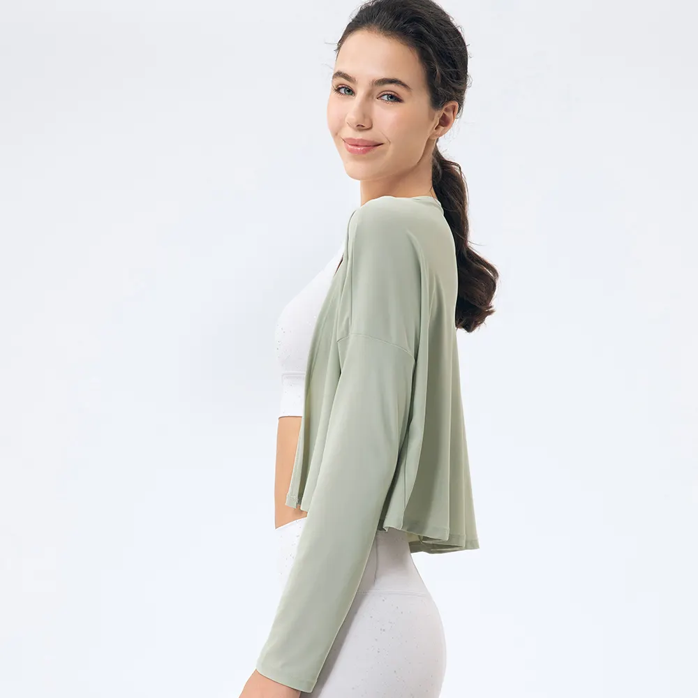 Hergymclothing long sleeve fitness shirts women's