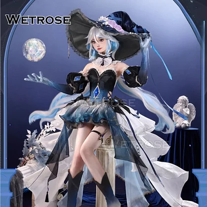 [Wetrose] In Stock Furina Deep Sea Genshin Impact Fanart Doujin Cosplay Costume Wig Full Set