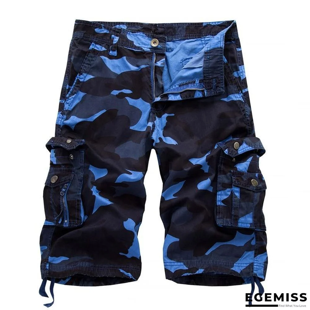 Men's Military Cargo Shorts Summer Camouflage Multi-Pocket Casual Shorts | EGEMISS