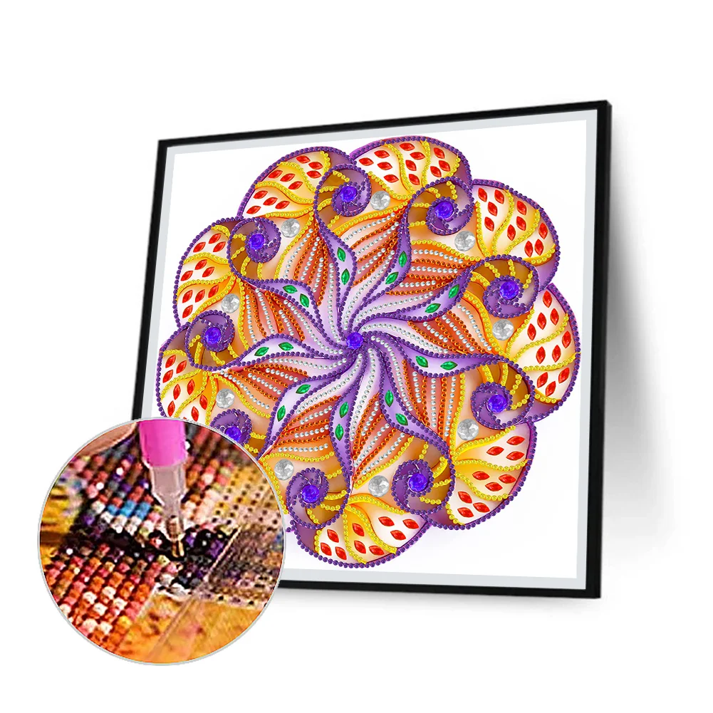 Special Shape Diamond Painting 30*30cm - Quilling Mandala