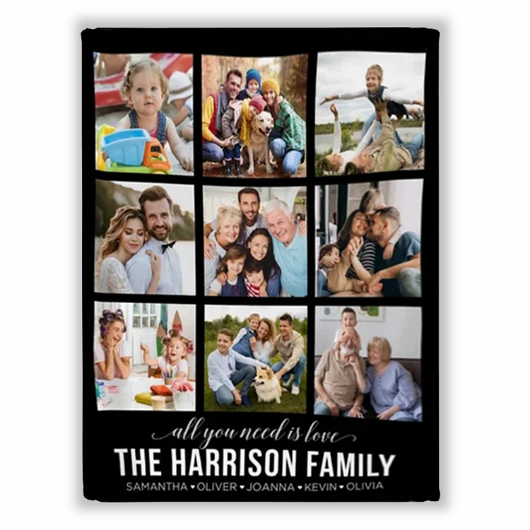 BlanketCute-Personalized Family Blanket with Your Memorial Photo | 07