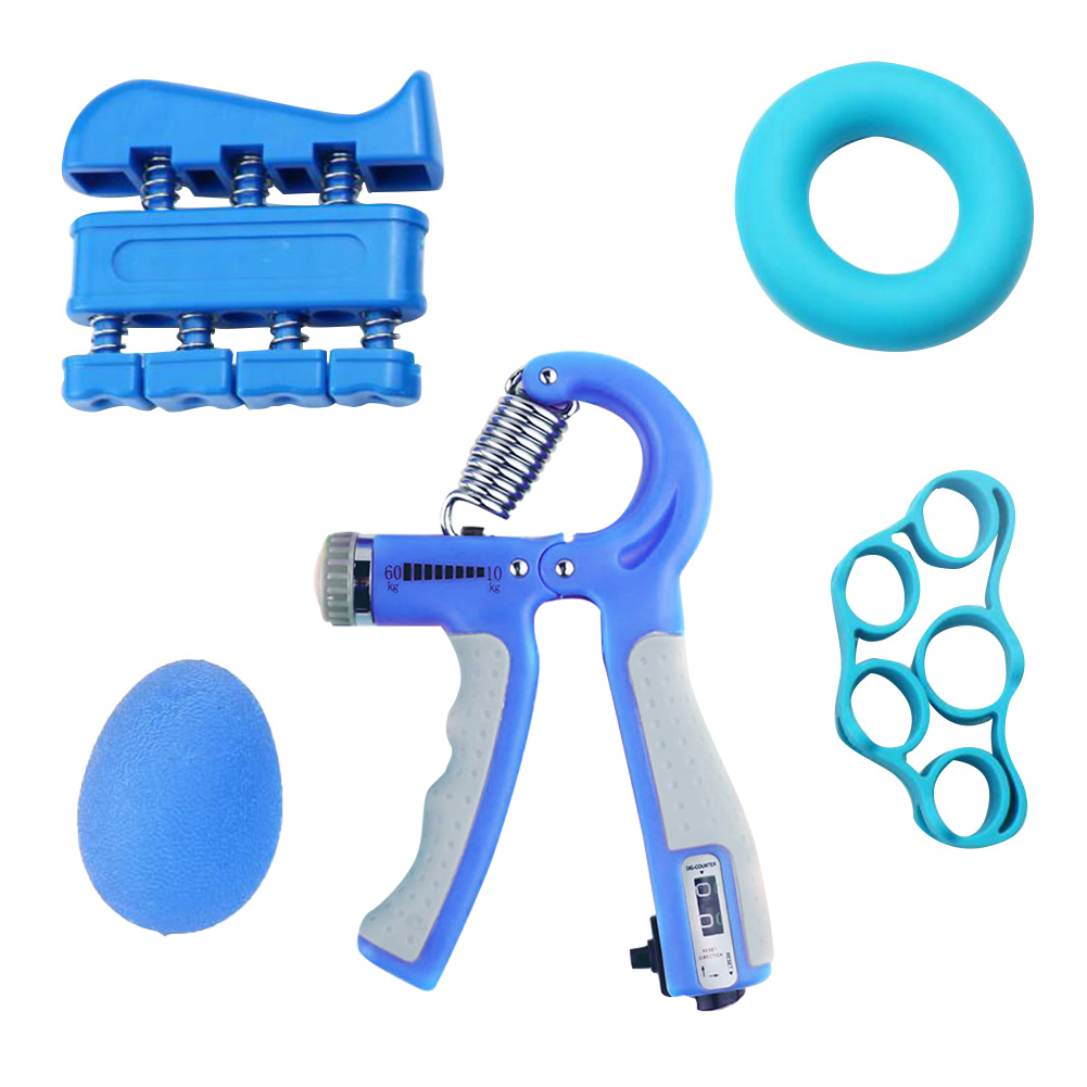 

5pcs Heavy Gripper Set Hand Exerciser Grip Wrist Strength Training, Blue, 501 Original