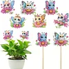 6Pcs Butterfly DIY Diamond Painting Kits Garden Stakes Diamond Art Kits
