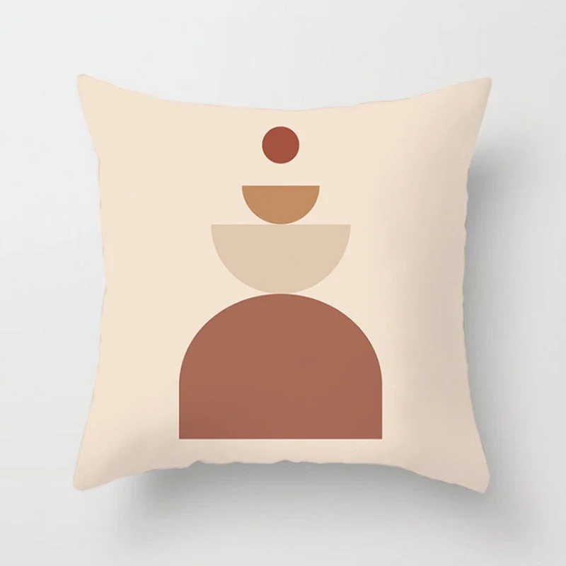 INS Nordic Morandi Cushion Cover Geometric Beauty Flower Art Pillow Cover Bed Car Office Decorative Pillowcase Modern Home Decor