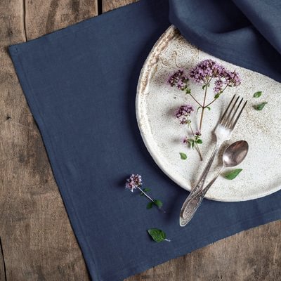 Solid Color Washable Linen Placemats-ChouChouHome