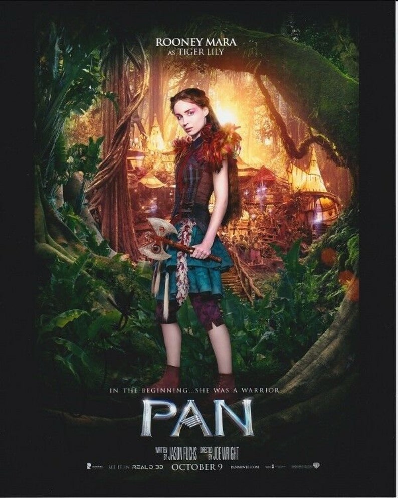 Rooney mara signed autographed pan tiger lily Photo Poster painting