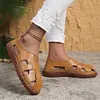 Gioiacombo&trade; Nuovi sandali cavi casual in pelle da donna