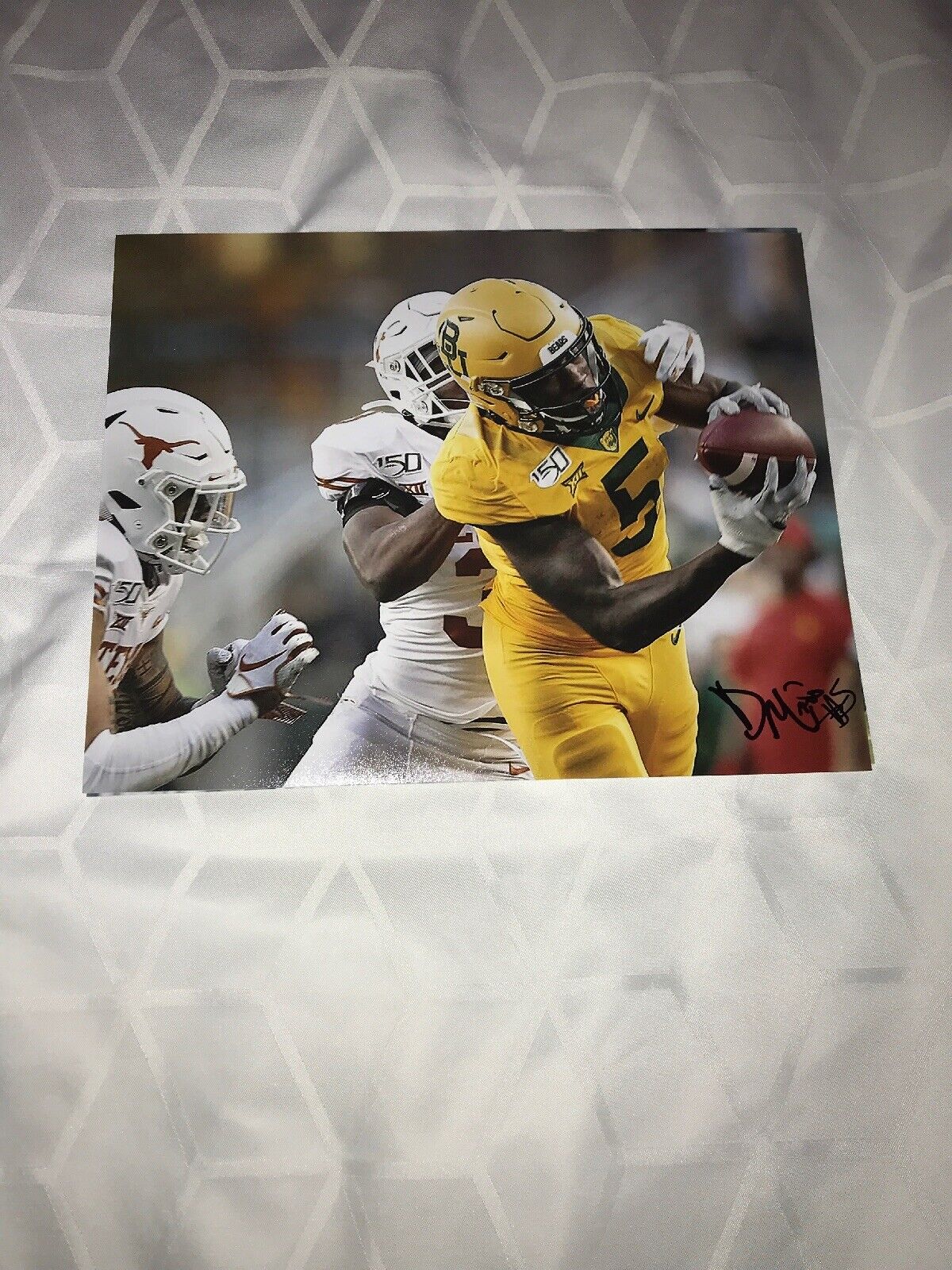 Denzel Mims Baylor Bears signed autographed 8x10 football Photo Poster painting WR STAR B