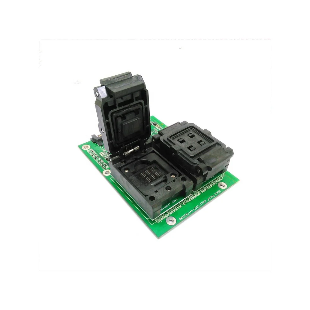 BGA Socket Adapter Clamshell Double-sided a Drag Two Turn SSD Test Socket BGA152 to DIP48 SM2256K Master BGA152
