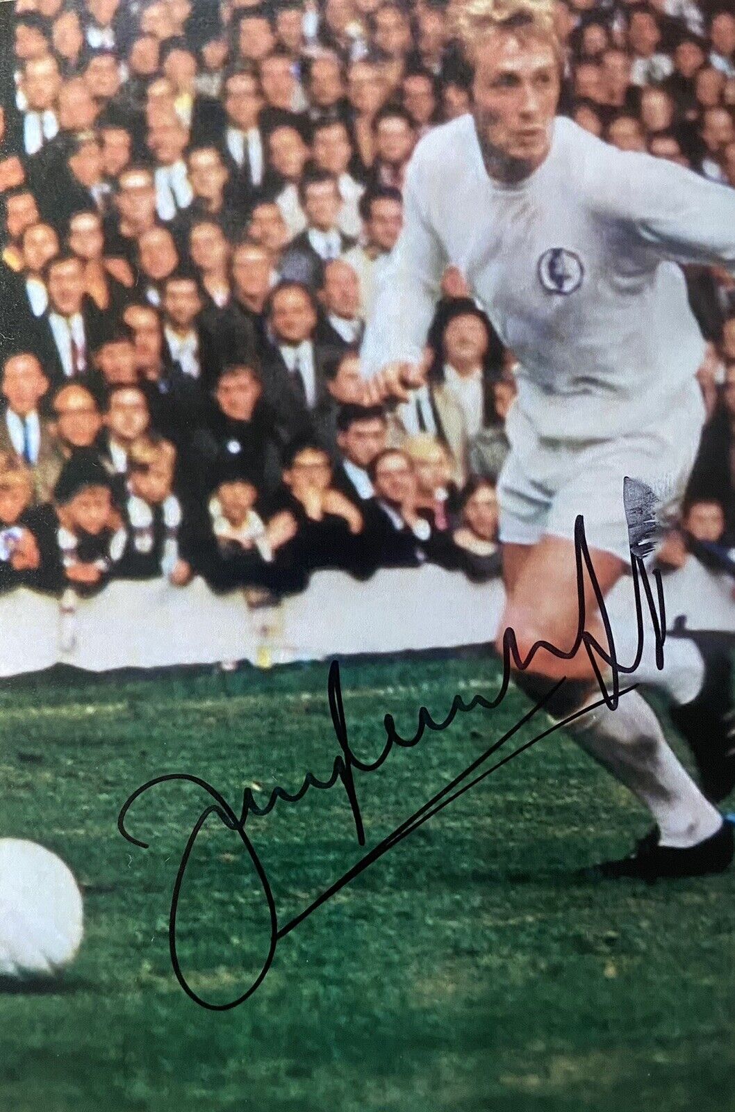 Jimmy Greenhoff Genuine Hand Signed Leeds United 6X4 Photo Poster painting 3