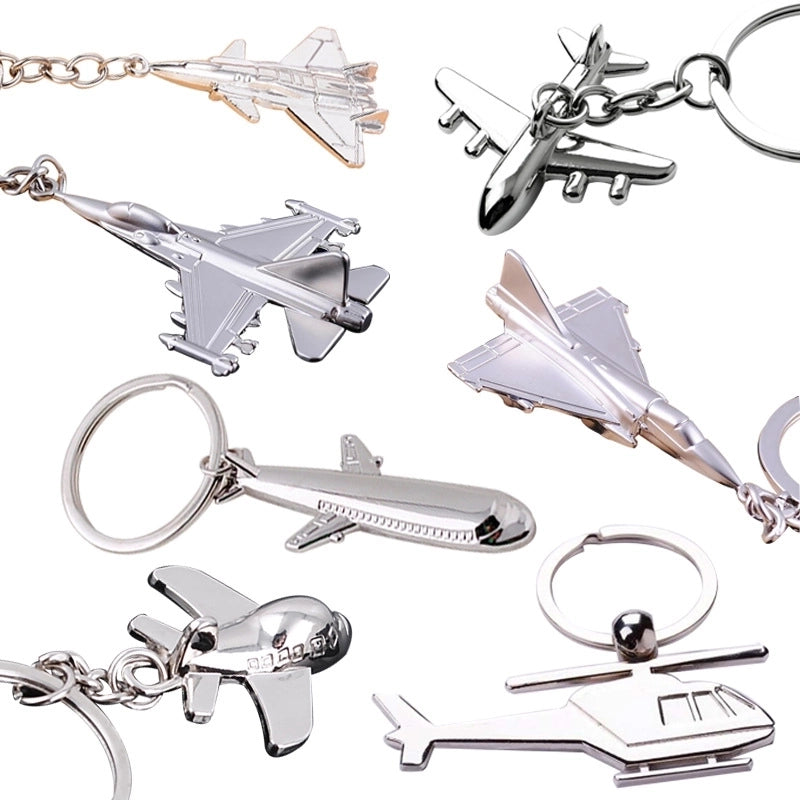 Elegant Minimalist Airplane Zinc Alloy Unisex Women’s Keychain