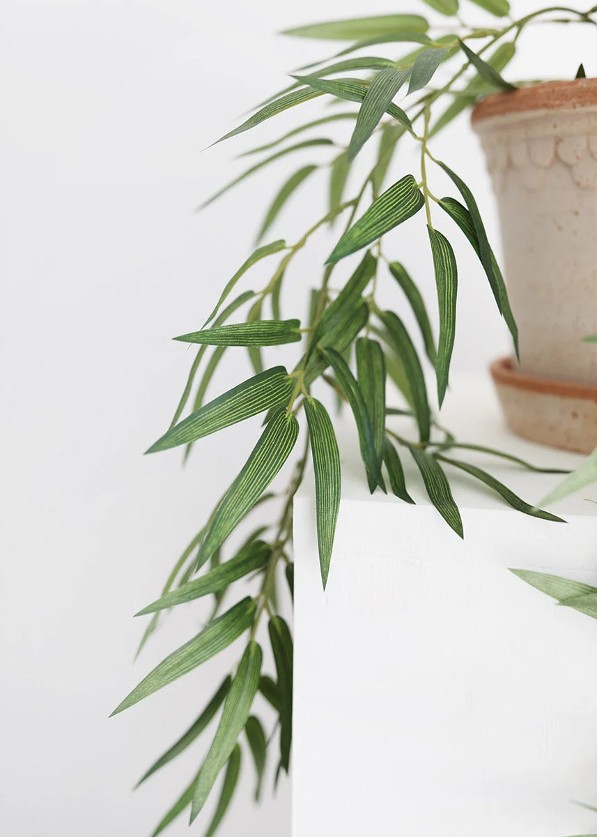 Fake Bamboo Hanging Plant - 32"