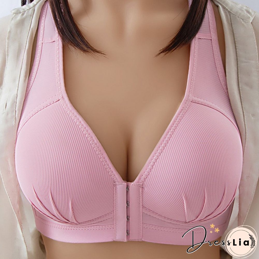 Sexy Plus Size Front Closure Sports Bra Push Up Fitness Underwear Shockproof BreathableGym Fitness Running Yoga Sports Top