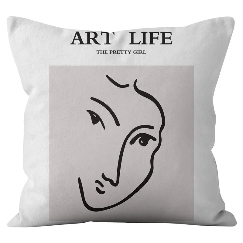 Modern Abstract Geometric Cushion Cover Short Velvet Throw Pillowcase Office Sofa Decorative Pillows Case Minimalist Home Decor