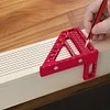 Woodworking Square Protractor Aluminum Alloy 3D Multi-Angle Measuring Ruler