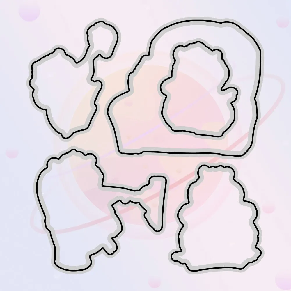 Kawaii Hamster Holiday Cutting Dies Silicone Clear Stamp DIY Scrapbooking Stencil Decor Metal Dies Stamps For Cards