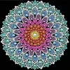 Lotusperlen-Mandala DIY-Perlenmal-Kunstsets mit Rahmen f&uuml;r Erwachsene, Anf&auml;nger, Wohnwanddekoration, Perlengem&auml;lde, Bildkunst, Bastelarbeiten 25x25cm.
