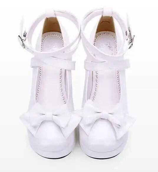 VCshoesWoman Mori Girl Lolita Cosplay Shoes Lady High Heels Pumps Women Princess Dress Party Shoes Bows