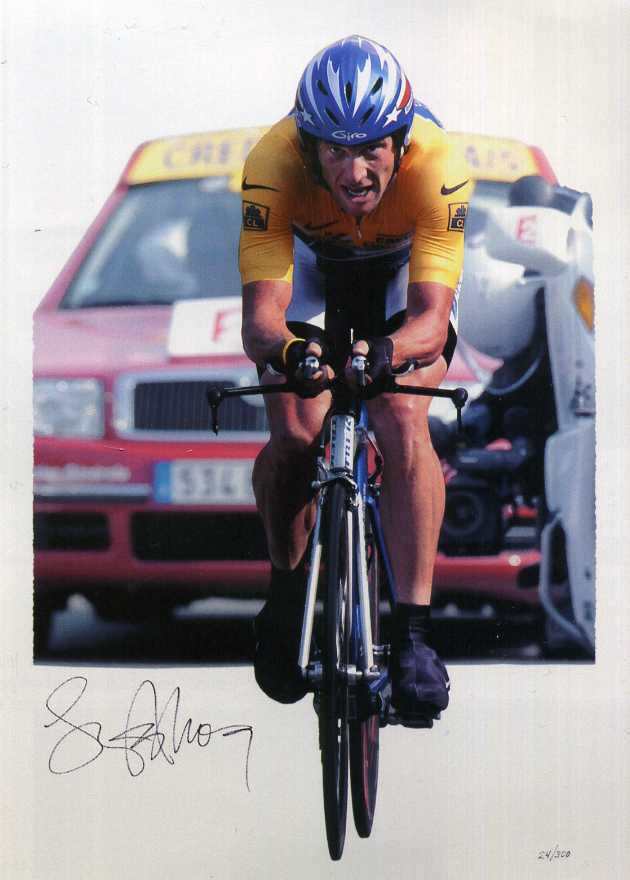 LANCE ARMSTRONG Autographed Photo Poster paintinggraph - Ex-Cyclist Tour de France - Preprint