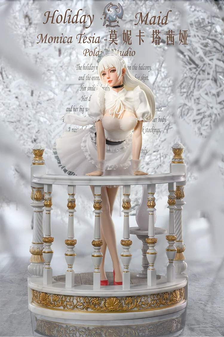 【Pre-order】1/4 Scale Grey-Kit Holiday Maid Monica Tesia - Original Design Resin Statue - Polaris Studio