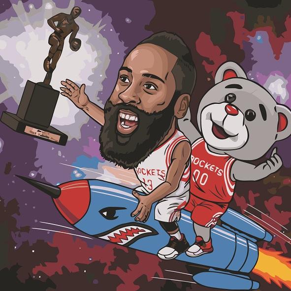 

James Harden Animated – Paint By Numbers - 40*50CM, 501 Original