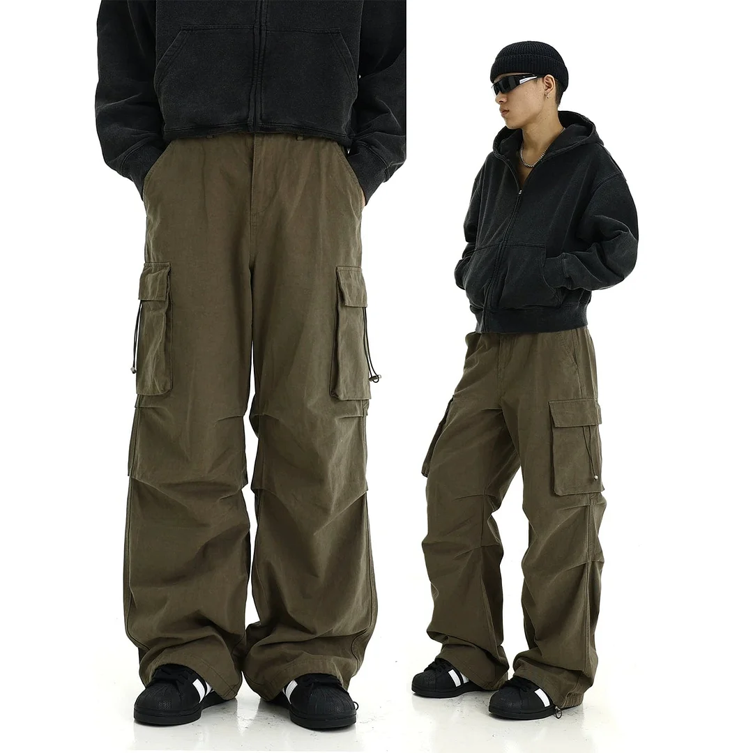Aonga 10831 Wide Straight Cargo Pants aonga
