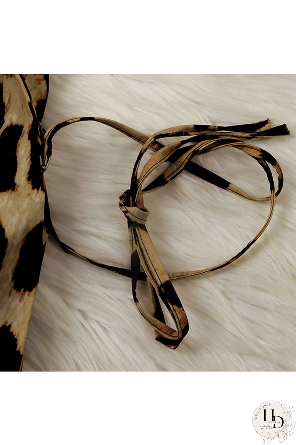 Yellow Sexy Leopard grain bandage Long Sleeve Turndown Collar Jumpsuits