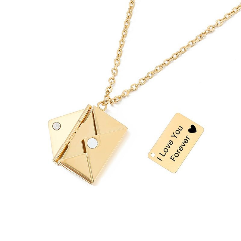 Envelope Necklace With Secret Love Letter