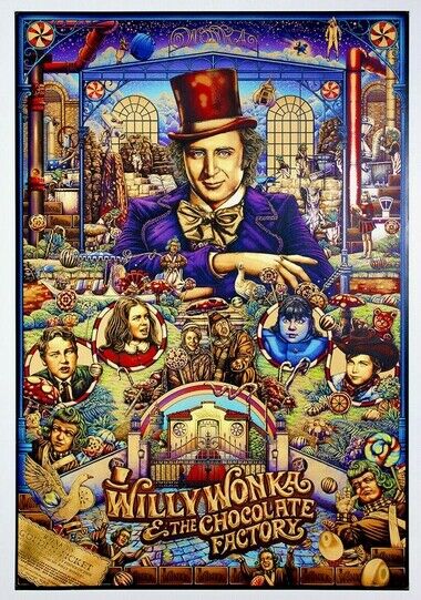 WILLY WONKA & THE CHOCOLATE FACTORY POSTER ALT - Photo Poster painting QUALITY INSERT  POST!