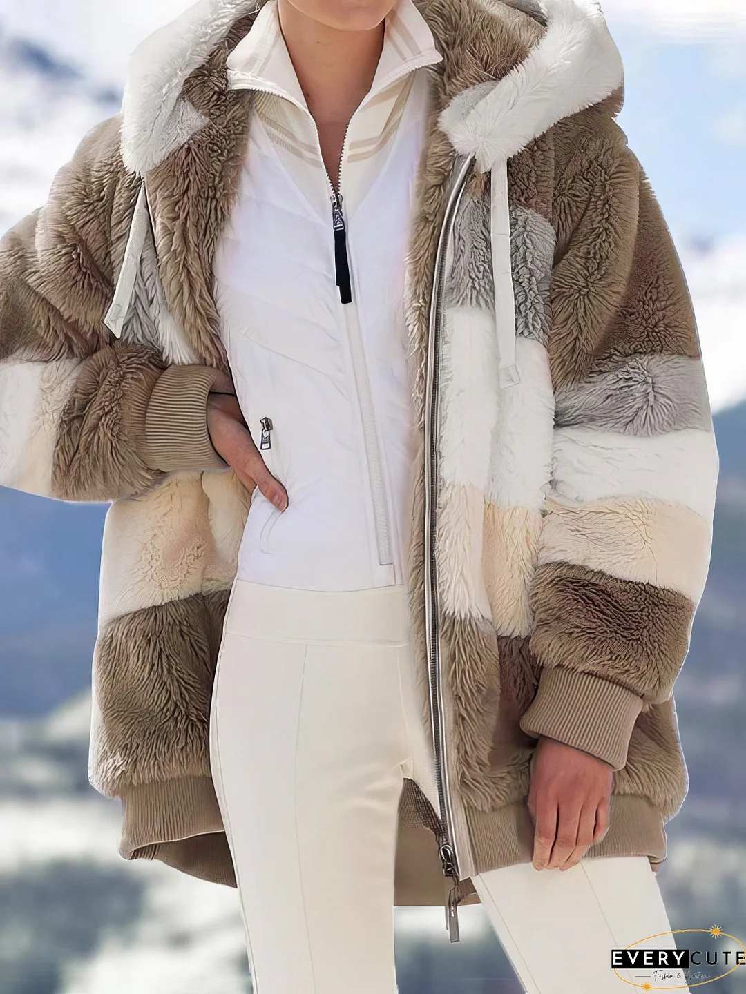 Casual Plaid Sherpa Jacket for Fall/Winter