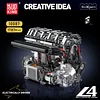 Inline 4-cylinder (L4) gasoline engine 10087 building block assembly model