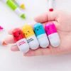20PCS Creative Ball-pens Funny Pills Shape Extendable Cartoon Pens Portable Kids Student Office Colorful Stationery Gift