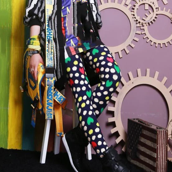 CUHAKCI Fitness Leggins Women Legging Graffiti Cartoon Printed Trousers Elastic Push Up Pencil Pants Polyester