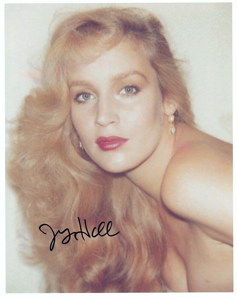 JERRY HALL hand-signed YOUNG SEXY 8x10 w/ lifetime coa ANDY WARHOL PORTRAIT POSE