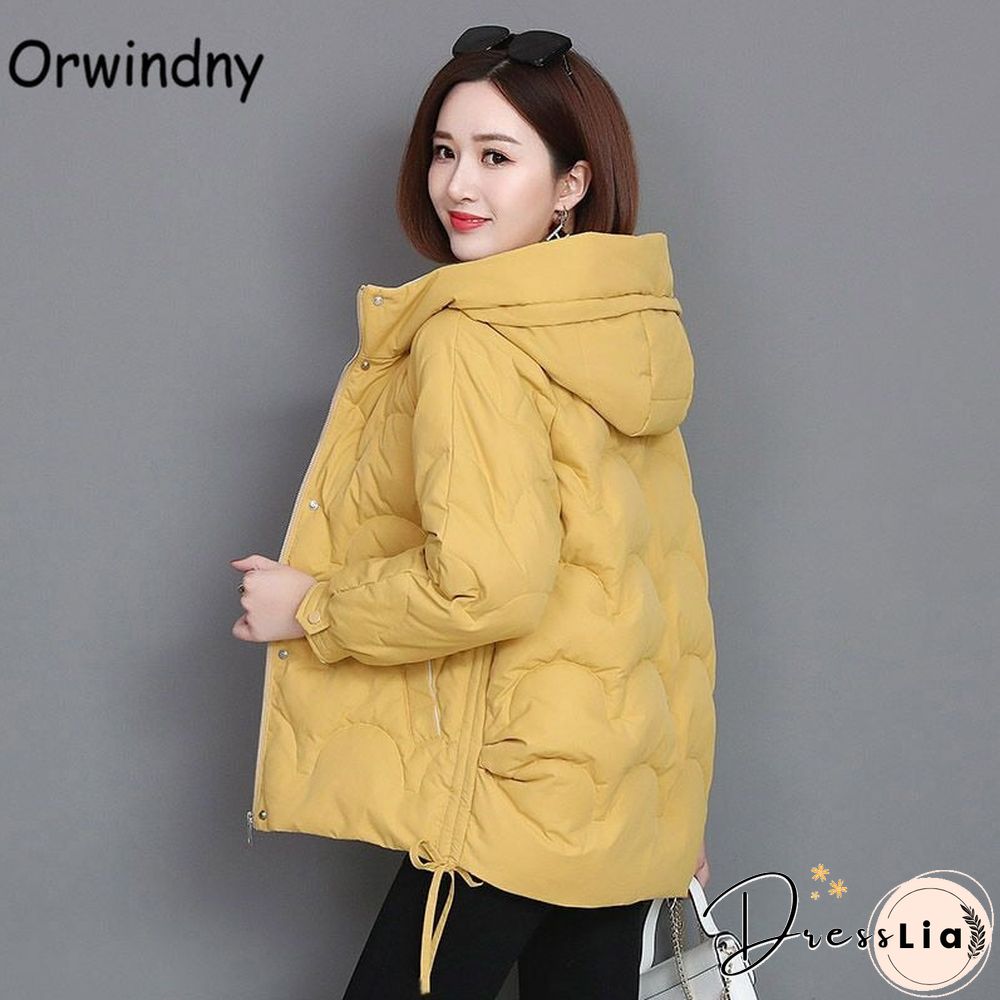 Orwindny Women Winter Jacket Short Warm Parkas Female Autumn New Thickening Coat Cotton Padded Jacket Hooded Plus Size 3XL