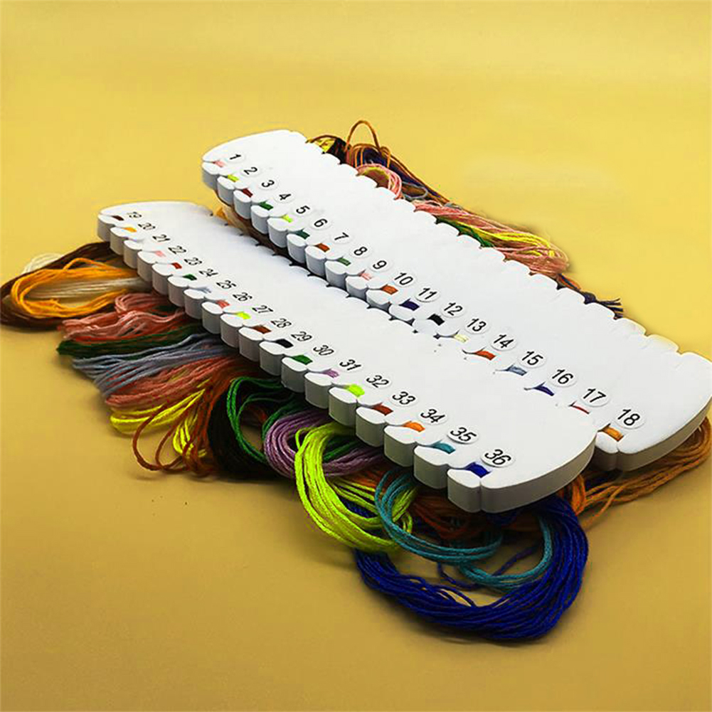 3pcs Embroidery Floss Organizer 34-Hole Row Line Tool Cross Stitch Thread  Holder