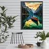 Diamond Painting-DIY Full Round Drill Lake And Boat