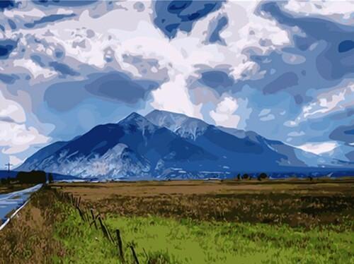 

Road Towards a Mountain – Paint By Numbers - 40*50CM, 501 Original