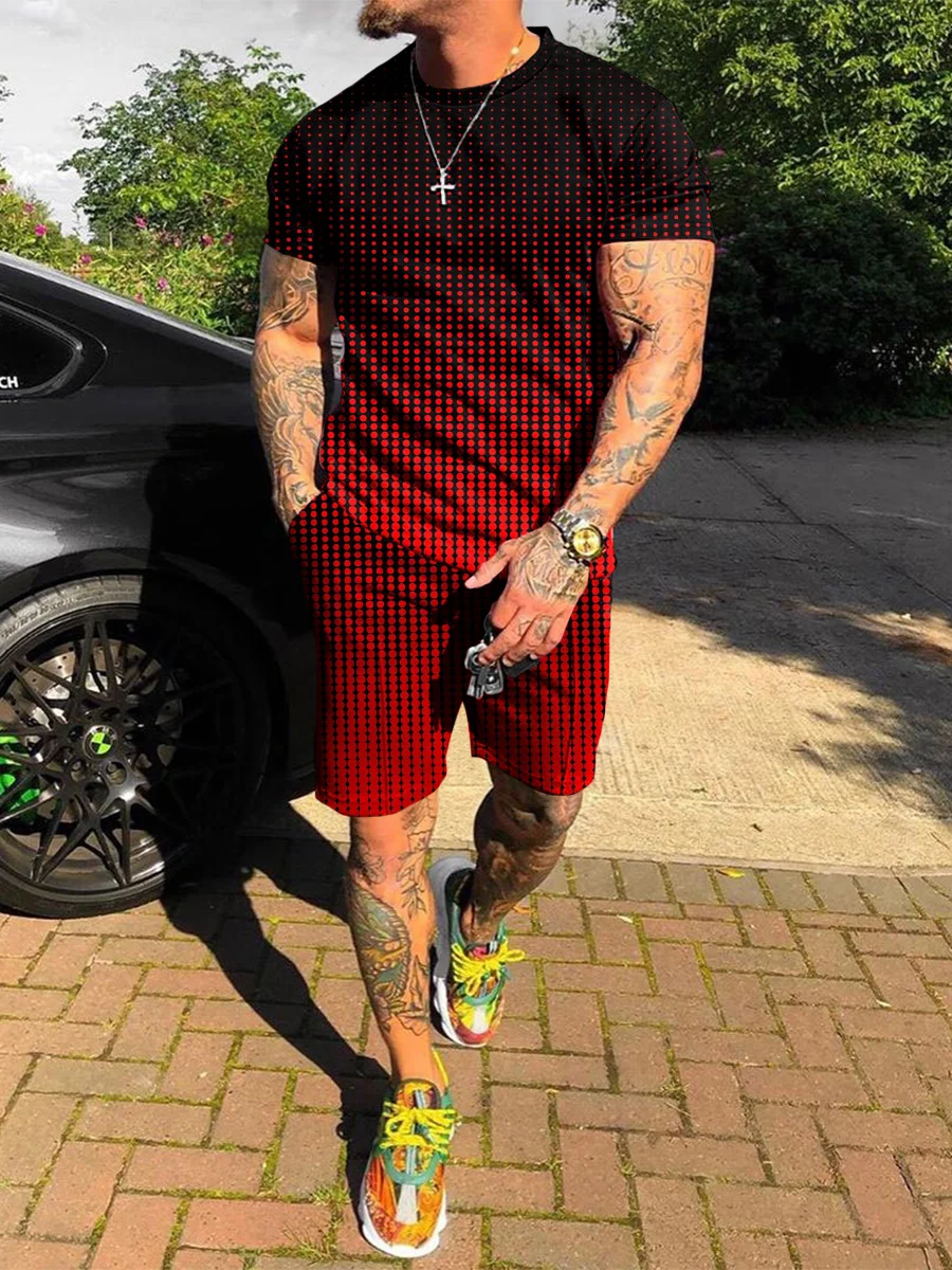 Traje casual con estampado degradado de moda urbana para hombres.jpg Men's Street Fashion Gradient Printing Casual Suit.jpg