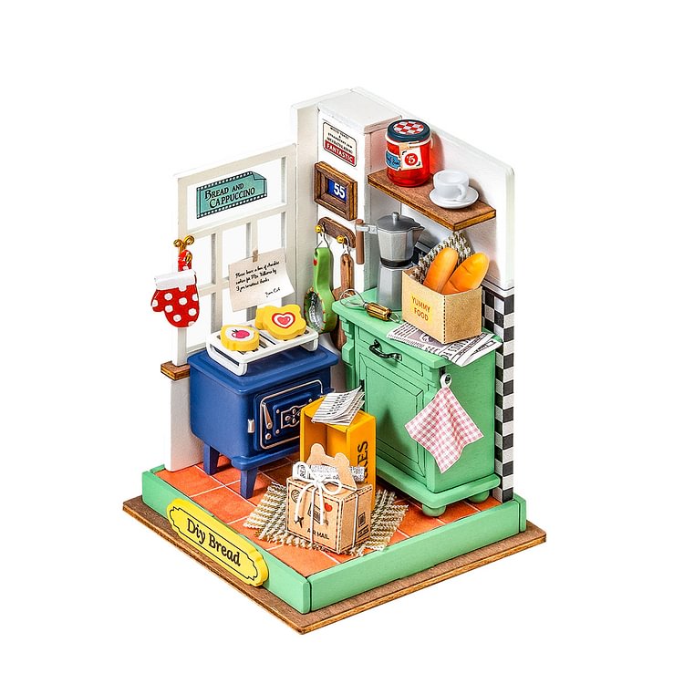  Robotime Online Rolife Afternoon Baking Time DIY Miniature House DS029