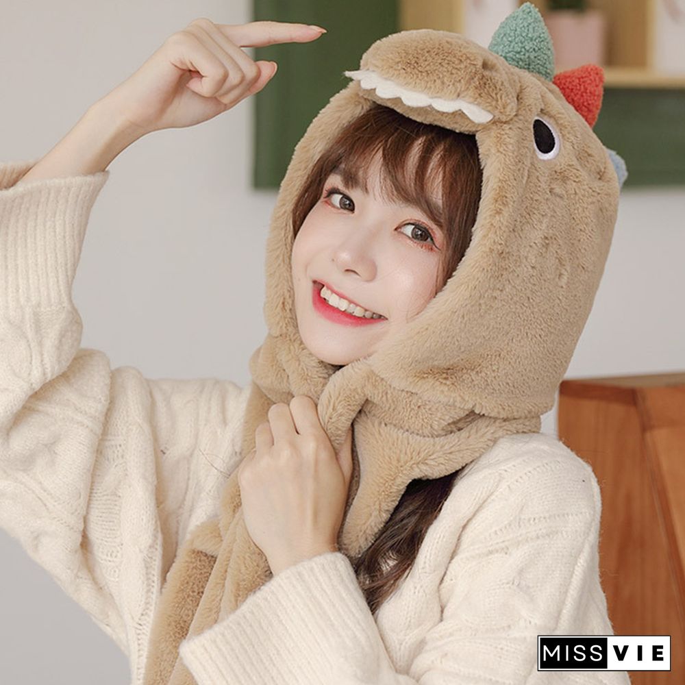 Dinosaur Hat Scarf Gloves Warmer