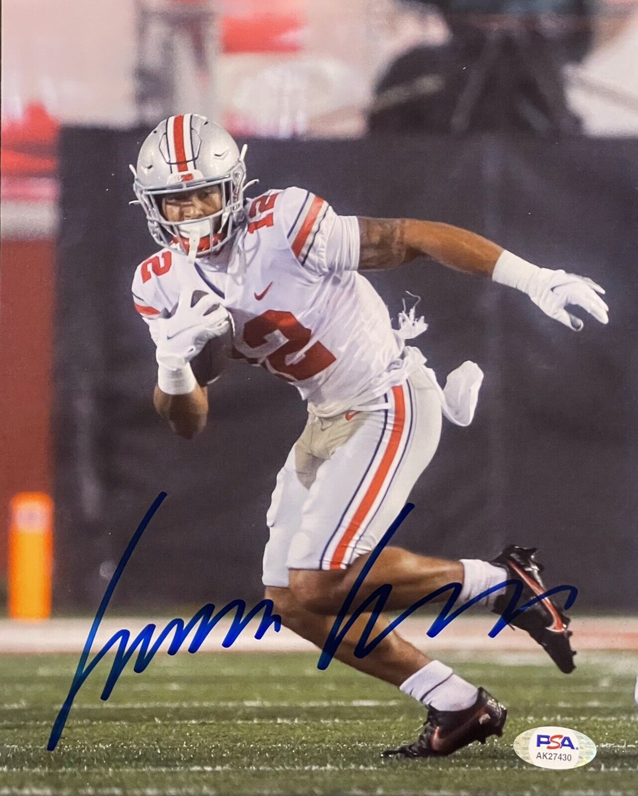 Emeka Egbuka Signed Autographed Ohio State Buckeyes 8x10 Photo Poster painting PSA/DNA