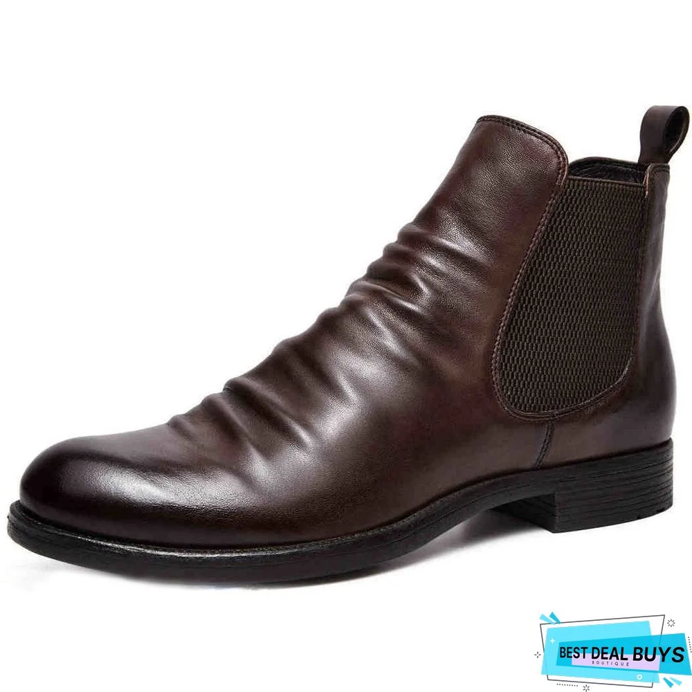 Men's Handmade Genuine Leather Chelsea Boots