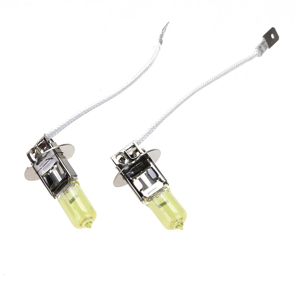 

2pcs H3 12V 55W Yellow Halogen Xenon Light Bulbs for Car Headlamp Headlight, 501 Original
