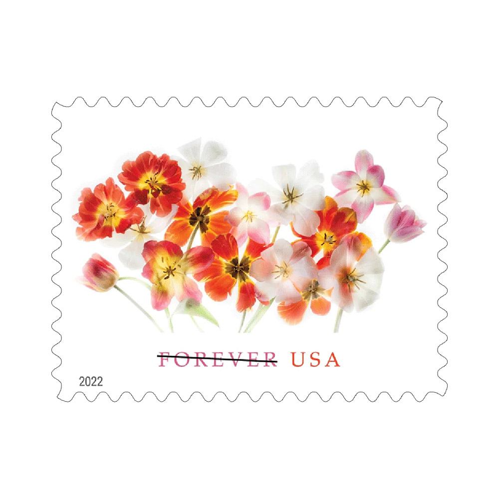 🎁【US Free Shipping】100PCSTulips Tulips 2022 Scott 5681 Forever First