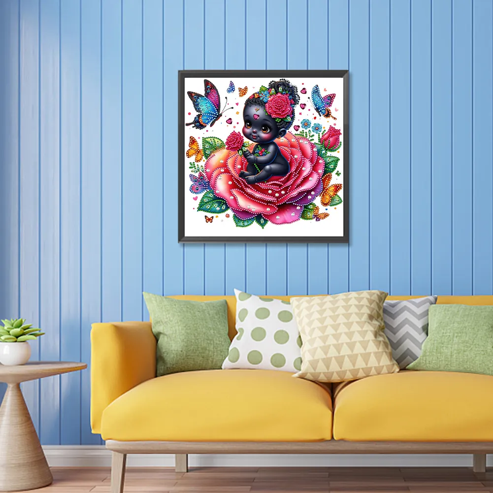 Diamond Painting - Partial Special Shaped Drill - Rose Child(Canvas|30*30cm)